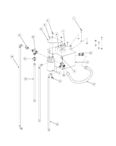 Hydro Pump Assembly Diagram and Parts List for M60-KW 53AB5DBX150-23-HP Cub Cadet Lawn Tractor